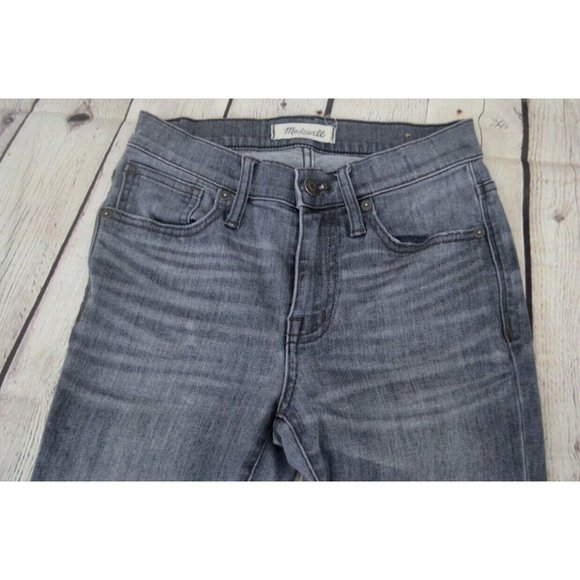 MADEWELL Women's 9" High Riser Skinny Skinny Jeans SIZE 24‎ Gray - Picture 5 of 8